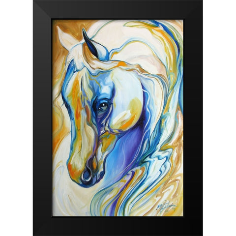 Arabian Abstract Black Modern Wood Framed Art Print by Baldwin, Marcia
