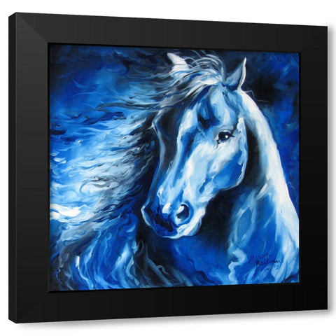 Blue Thunder Black Modern Wood Framed Art Print with Double Matting by Baldwin, Marcia