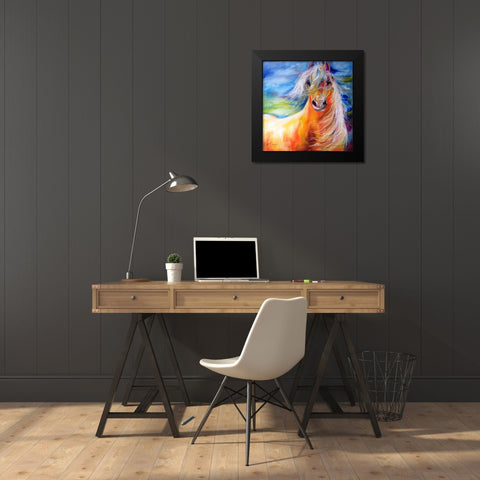 Bright Day Equine Black Modern Wood Framed Art Print by Baldwin, Marcia