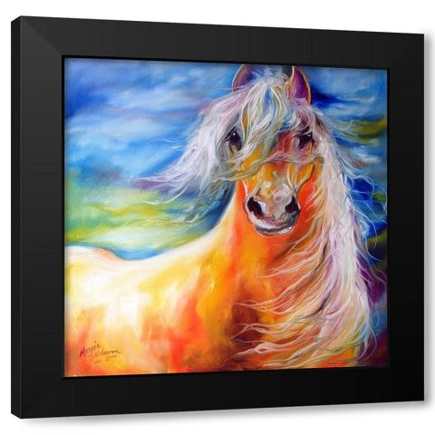 Bright Day Equine Black Modern Wood Framed Art Print with Double Matting by Baldwin, Marcia