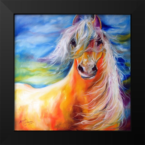 Bright Day Equine Black Modern Wood Framed Art Print by Baldwin, Marcia