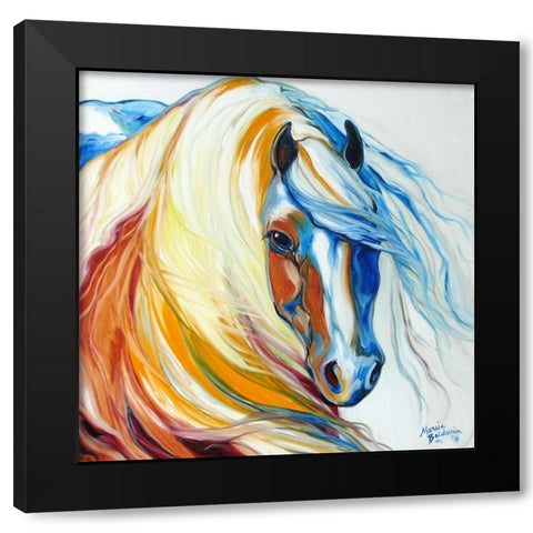 Gypsy Vanner Dream Black Modern Wood Framed Art Print with Double Matting by Baldwin, Marcia