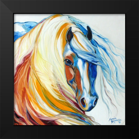 Gypsy Vanner Dream Black Modern Wood Framed Art Print by Baldwin, Marcia