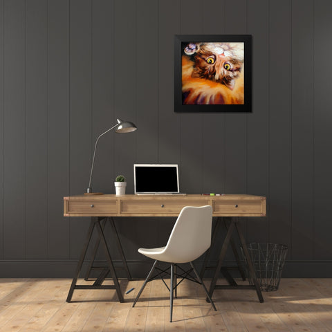 Peek A Boo Black Modern Wood Framed Art Print by Baldwin, Marcia