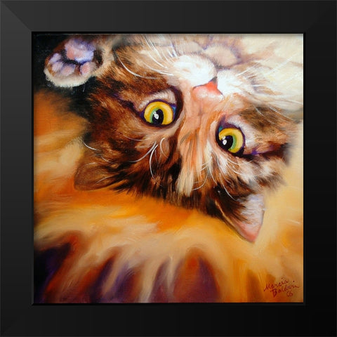 Peek A Boo Black Modern Wood Framed Art Print by Baldwin, Marcia