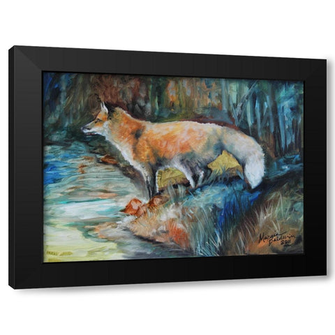 Red Fox II Black Modern Wood Framed Art Print by Baldwin, Marcia