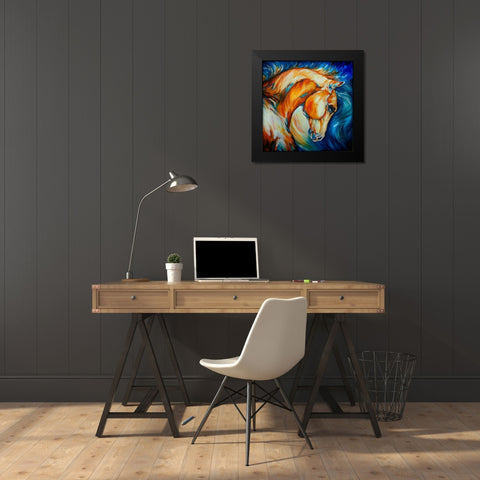 Stallion Black Modern Wood Framed Art Print by Baldwin, Marcia
