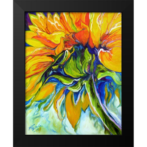 Sunflower In July Black Modern Wood Framed Art Print by Baldwin, Marcia