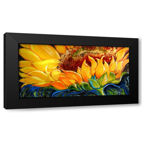 Sunflower Risen Shine Black Modern Wood Framed Art Print by Baldwin, Marcia