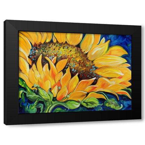 Sunflower September Black Modern Wood Framed Art Print by Baldwin, Marcia