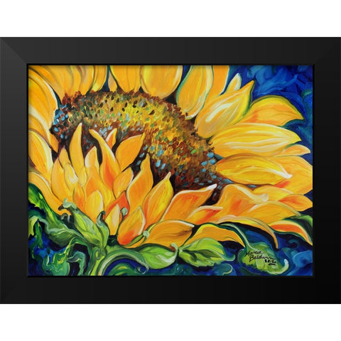 Sunflower September Black Modern Wood Framed Art Print by Baldwin, Marcia