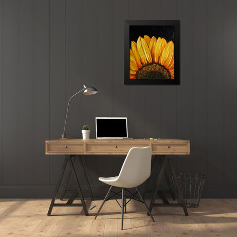 Sunflower Sunflower Black Modern Wood Framed Art Print by Baldwin, Marcia