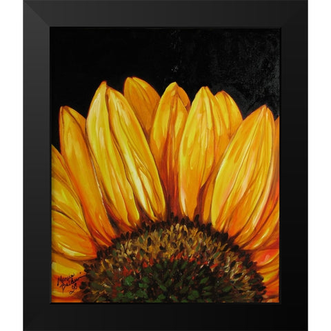 Sunflower Sunflower Black Modern Wood Framed Art Print by Baldwin, Marcia