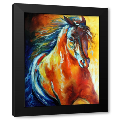Thunder Magic Black Modern Wood Framed Art Print with Double Matting by Baldwin, Marcia