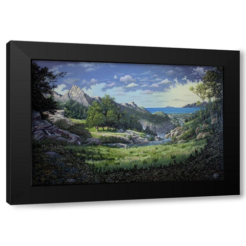 Epic Landscape Black Modern Wood Framed Art Print by Harvill, Marc