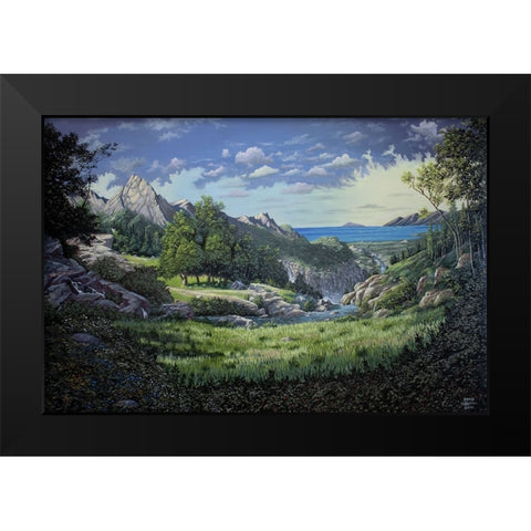 Epic Landscape Black Modern Wood Framed Art Print by Harvill, Marc
