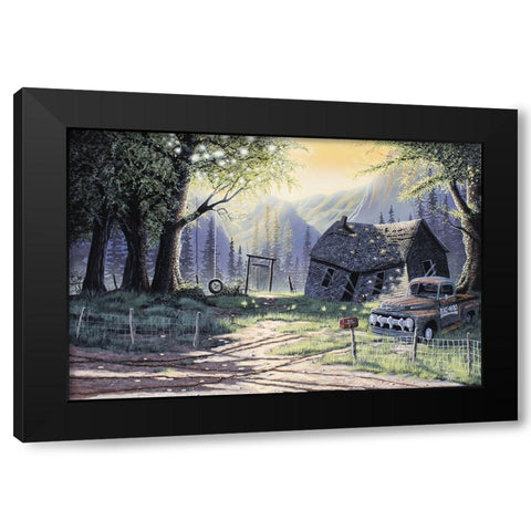 Old Family Land Black Modern Wood Framed Art Print by Harvill, Marc
