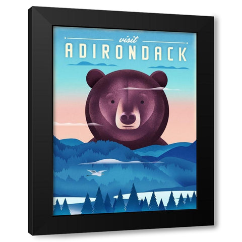 Adirondack Black Modern Wood Framed Art Print by Wickstrom, Martin
