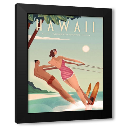 Hawaii Black Modern Wood Framed Art Print with Double Matting by Wickstrom, Martin