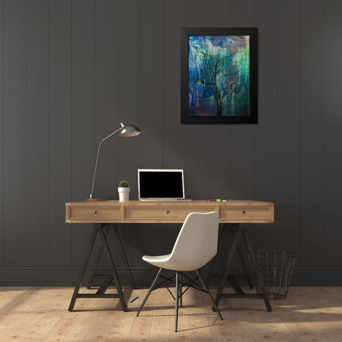 Enchanted Tree Black Modern Wood Framed Art Print by Wickstrom, Martin