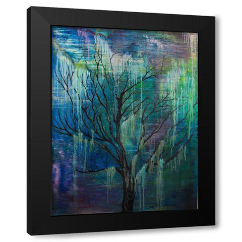 Enchanted Tree Black Modern Wood Framed Art Print by Wickstrom, Martin
