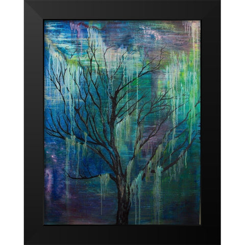 Enchanted Tree Black Modern Wood Framed Art Print by Wickstrom, Martin