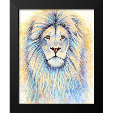 Leo the Lion Black Modern Wood Framed Art Print by Wickstrom, Martin