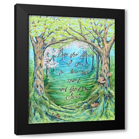 Into the Forest Black Modern Wood Framed Art Print with Double Matting by Wickstrom, Martin
