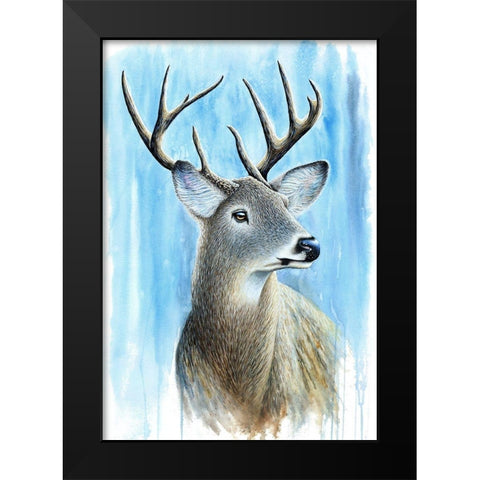 Buck Black Modern Wood Framed Art Print by Wickstrom, Martin