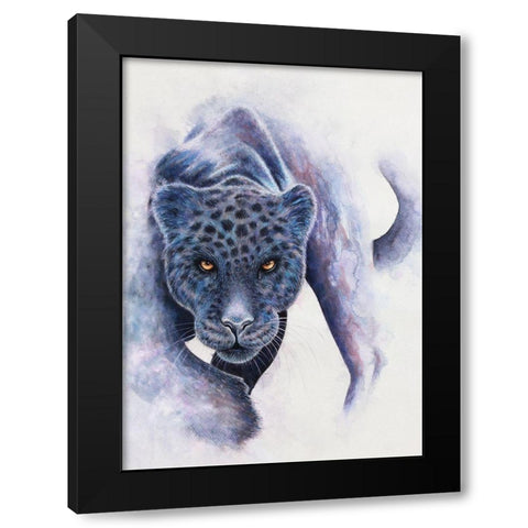 Spotted Black Panther Black Modern Wood Framed Art Print by Wickstrom, Martin