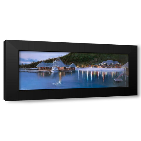 Bora Bora Black Modern Wood Framed Art Print with Double Matting by Murray Henderson Fine Art