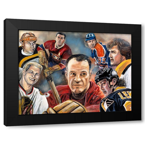 Greats Black Modern Wood Framed Art Print by Murray Henderson Fine Art