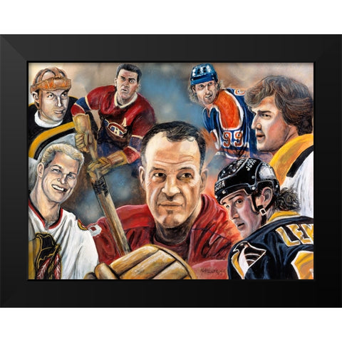 Greats Black Modern Wood Framed Art Print by Murray Henderson Fine Art