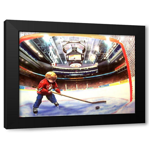 CDN Child Dreamer Black Modern Wood Framed Art Print by Murray Henderson Fine Art