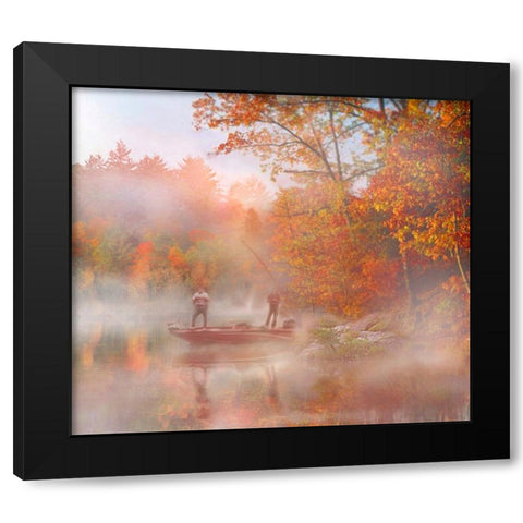 Fall Bass Black Modern Wood Framed Art Print with Double Matting by Murray Henderson Fine Art