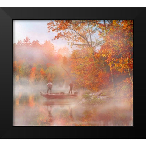 Fall Bass Black Modern Wood Framed Art Print by Murray Henderson Fine Art