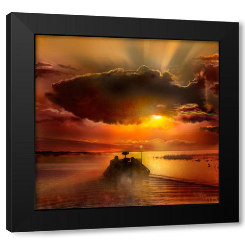 The Morning Bite Black Modern Wood Framed Art Print with Double Matting by Murray Henderson Fine Art