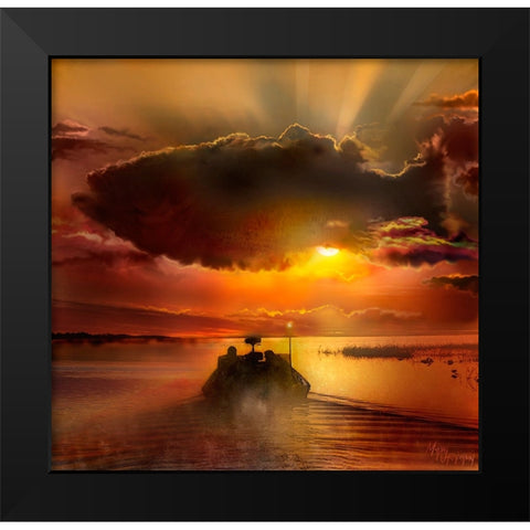 The Morning Bite Black Modern Wood Framed Art Print by Murray Henderson Fine Art