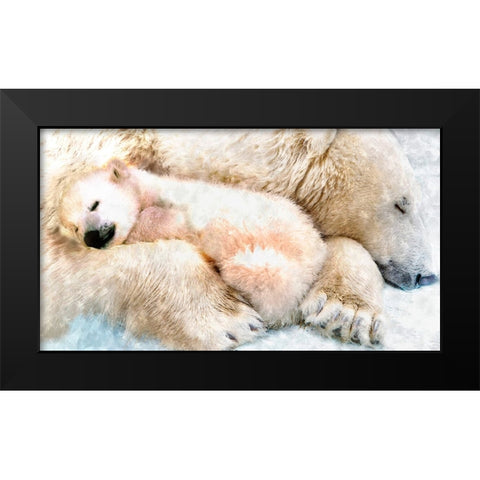 Polar Sleep Black Modern Wood Framed Art Print by Murray Henderson Fine Art