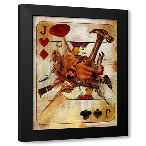 Jack Of All Trades Black Modern Wood Framed Art Print by Murray Henderson Fine Art