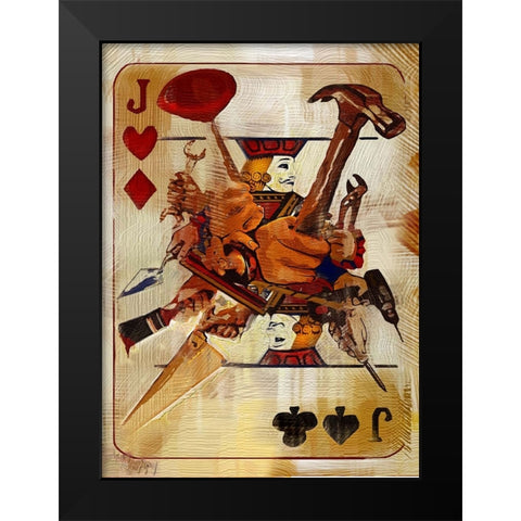 Jack Of All Trades Black Modern Wood Framed Art Print by Murray Henderson Fine Art