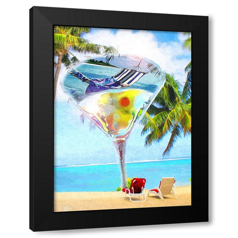 Southern Martini Black Modern Wood Framed Art Print by Murray Henderson Fine Art