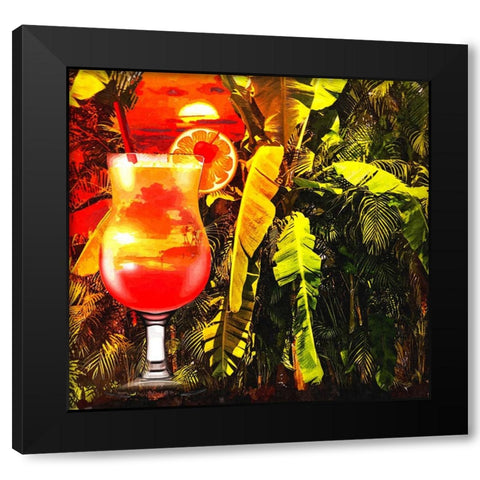 Tequila Sunrise Black Modern Wood Framed Art Print with Double Matting by Murray Henderson Fine Art