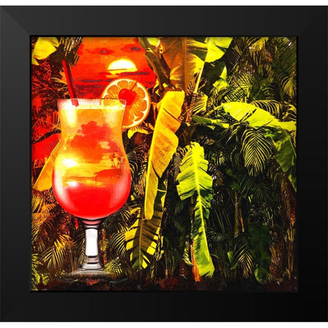Tequila Sunrise Black Modern Wood Framed Art Print by Murray Henderson Fine Art