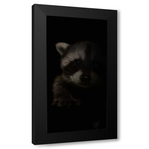 Bandit Black Modern Wood Framed Art Print with Double Matting by Murray Henderson Fine Art
