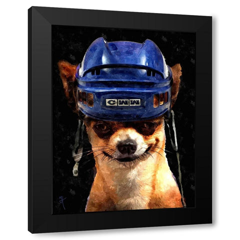 Chiwana Go Black Modern Wood Framed Art Print with Double Matting by Murray Henderson Fine Art