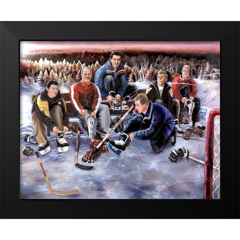 Greats Outdoors Black Modern Wood Framed Art Print by Murray Henderson Fine Art