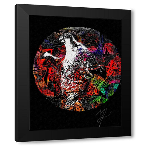 Howl Black Modern Wood Framed Art Print by Murray Henderson Fine Art