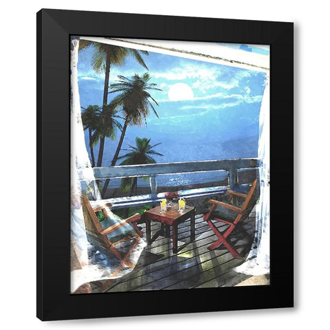 Moon Light Moments Black Modern Wood Framed Art Print with Double Matting by Murray Henderson Fine Art
