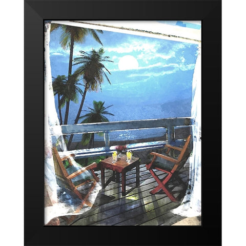 Moon Light Moments Black Modern Wood Framed Art Print by Murray Henderson Fine Art